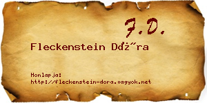 Fleckenstein Dóra névjegykártya