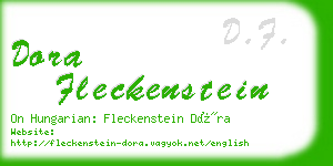 dora fleckenstein business card